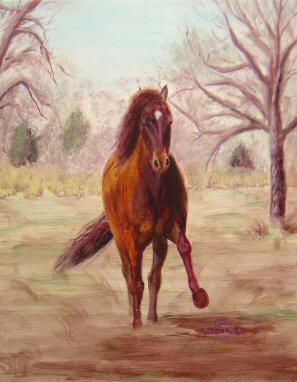 Acrylic painting of a Peruvian Horse