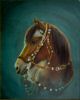 Acrylic painting of PHF Ronaldo, a Peruvian Paso horse.