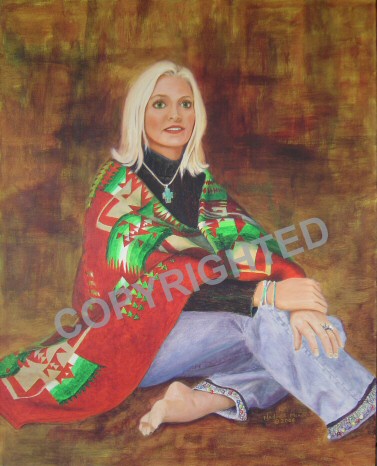 Acrylic portrait of Jill Anderson