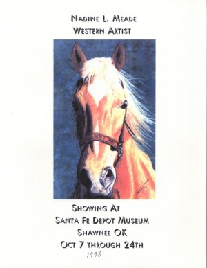 Flyer for art display in conjucntion with Artrain visit at Santa Fe Depot, Shawnee, OK