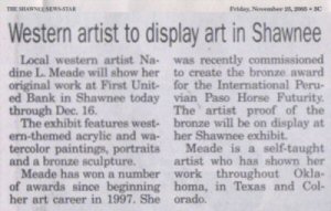2005 Western artist to display art in Shawnee