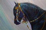 Acrylic painting of a Peruvian stallion named *Casimiro de la Palizada