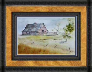 Acrylic Painting "Jim White's Barn" in frame #3