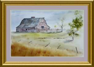 Acrylic Painting "Jim White's Barn" in frame #4