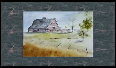 Acrylic Painting "Jim White's Barn" in frame #7