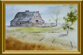 Acrylic Painting "Jim White's Barn" in frame #8