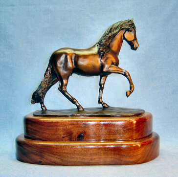 bronze sculpture for International Peruvian Paso horse show award